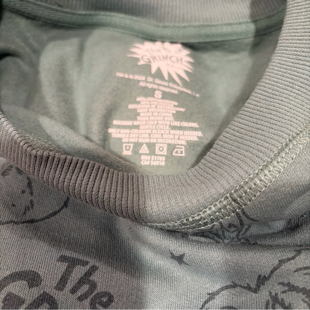 The Grinch crew neck sweatshirt pullover green unisex small - Picture 4 of 4